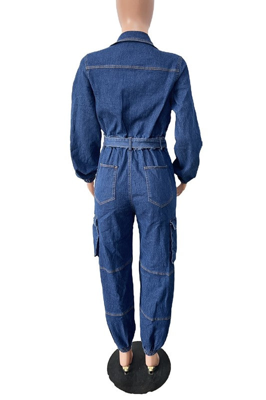 WOMEN DENIM SEXY JUMPSUIT