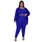 Plus Size Solid Color Sling Top Long Sleeve Jacket Tight Pants Three-Piece Set